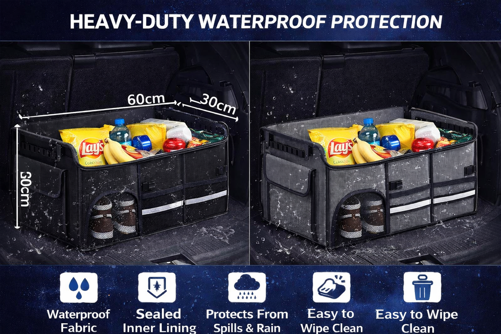 High Quality Oxford Cloth Car Trunk Storage Box Foldable Felt Car Seat Organizer with Glove Box Car Organizers Storage Bag