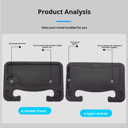 Portable Car Steering Wheel Desk Laptop Tablet Holder Multifunction Car Tray Table for in Car Use
