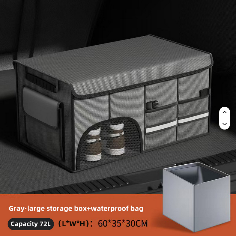 High Quality Oxford Cloth Car Trunk Storage Box Foldable Felt Car Seat Organizer with Glove Box Car Organizers Storage Bag