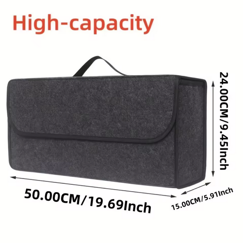 Anti Slip Compartment Boot Storage Organizer Tools Car Storage Bag Car Trunk Organizer Soft Felt Storage Box Car Accessories New