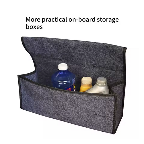 Anti Slip Compartment Boot Storage Organizer Tools Car Storage Bag Car Trunk Organizer Soft Felt Storage Box Car Accessories New