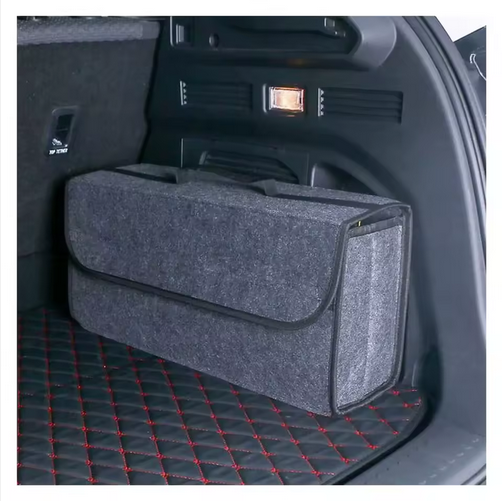 Anti Slip Compartment Boot Storage Organizer Tools Car Storage Bag Car Trunk Organizer Soft Felt Storage Box Car Accessories New