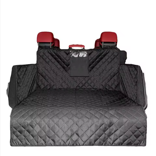 Dog Car Mats 100% Waterproof Pet Trunk Mats with Side Stalls 600D Anti Scratch Anti Skid Durable Soft Back Seat Cover