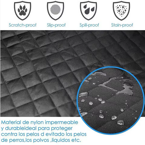 Dog Car Mats 100% Waterproof Pet Trunk Mats with Side Stalls 600D Anti Scratch Anti Skid Durable Soft Back Seat Cover