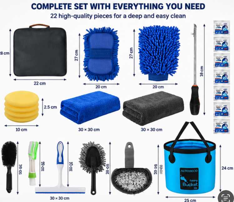 22 Piece Complete Car Wash Kit