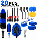 20 Piece Car Detailing Brush Set