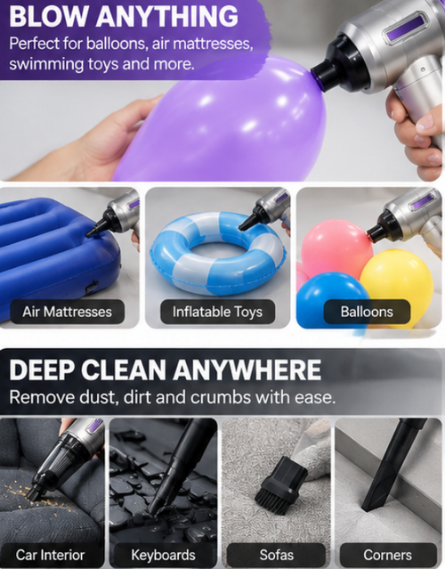 2 in 1 Portable Car Vacuum & Air Blower