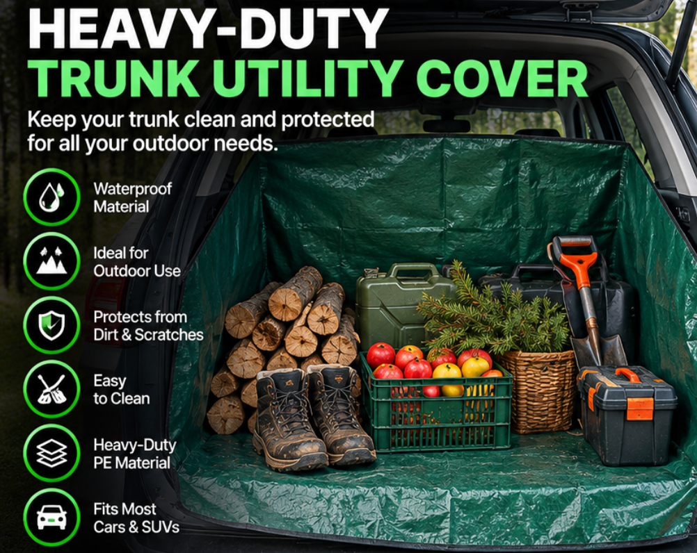 Heavy Duty Outdoor Trunk Green Liner