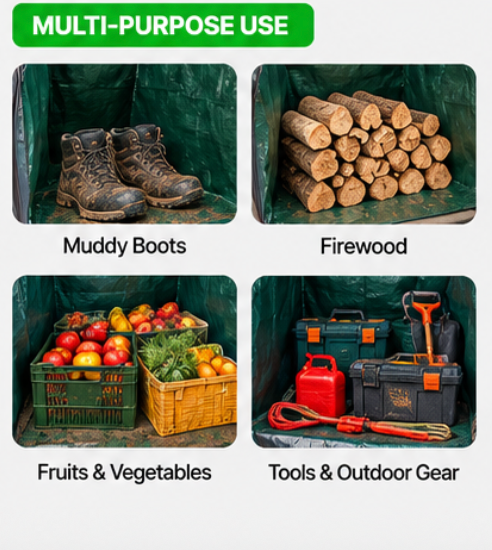 Heavy Duty Outdoor Trunk Green Liner