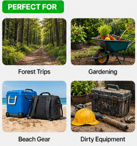 Heavy Duty Outdoor Trunk Green Liner