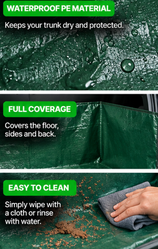Heavy Duty Outdoor Trunk Green Liner