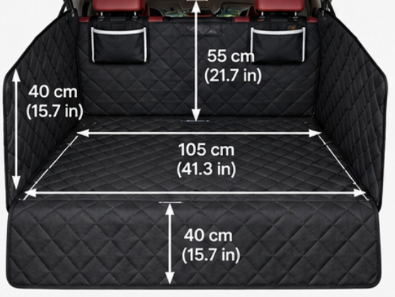Waterproof Car Trunk Cargo Liner For Pets And Other With Storage Pockets