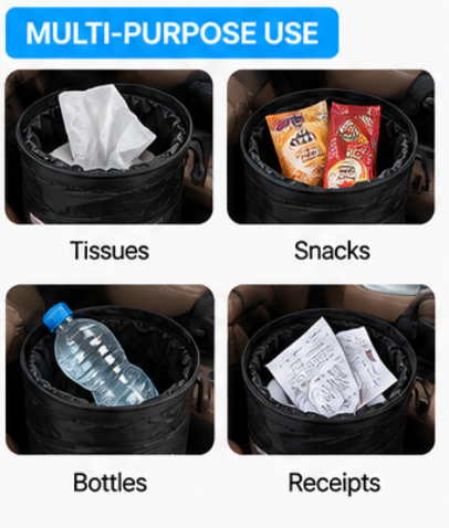 Foldable Car Trash Bin
