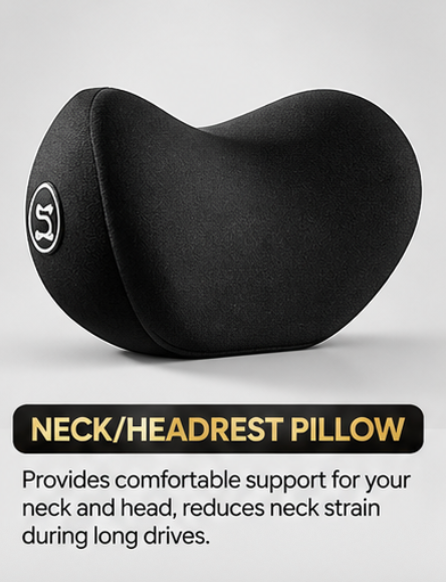 Memory Foam Headrest & Lumbar Support Set