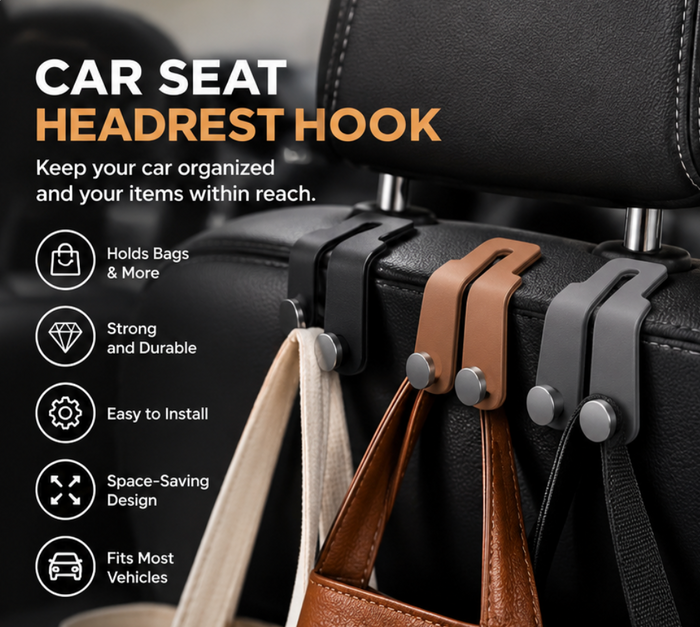 Car Seat Headrest Hooks