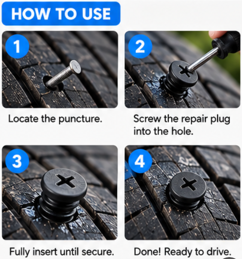 Emergency Tire Repair Screws