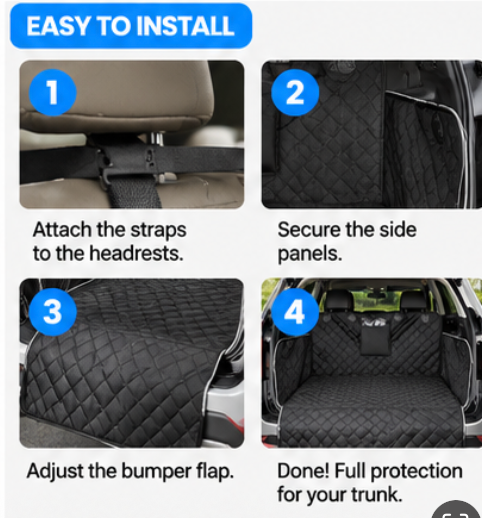 Waterproof Car Trunk Cargo Liner For Pets And Other