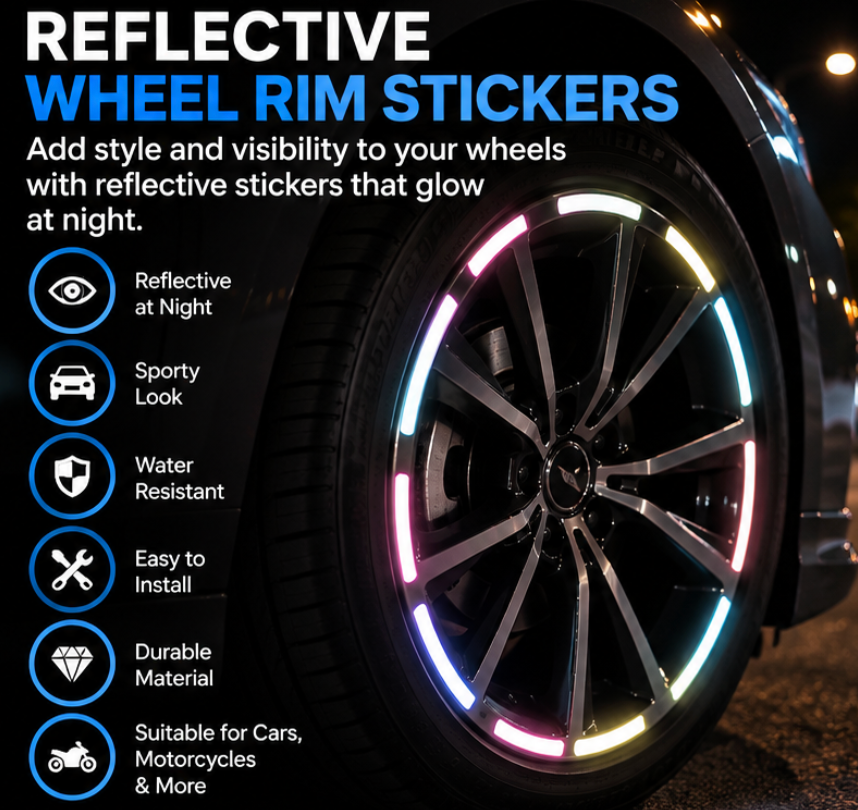 Reflective Wheel Rim Stickers