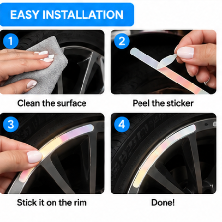 Reflective Wheel Rim Stickers