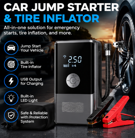 Car Jump Starter & Tire Inflator