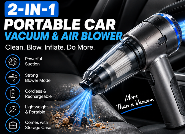 2 in 1 Portable Car Vacuum & Air Blower
