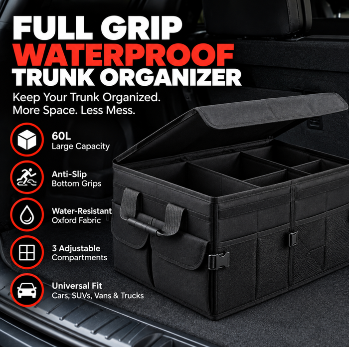 Full Grip Waterproof Trunk Organizer
