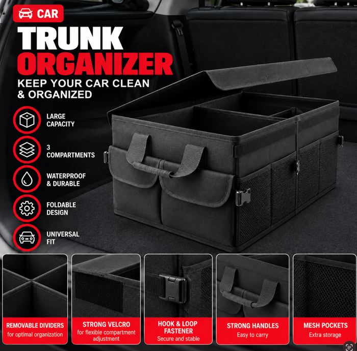 Foldable Waterproof Oxford Trunk Organizer Box