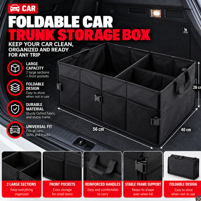Foldable Car Trunk Storage Box
