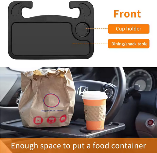 Portable Car Steering Wheel Desk Laptop Tablet Holder Multifunction Car Tray Table for in Car Use