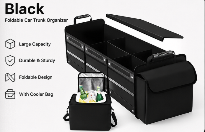 Car Organizer with Insulated Cooler Bag