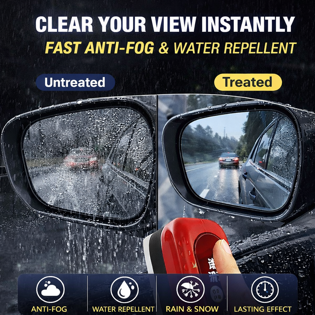 Car Glass Cleaning Board with Oil Repellent Film Plastic Auto Washer Featuring Automotive Oil Film Cleaning Brush